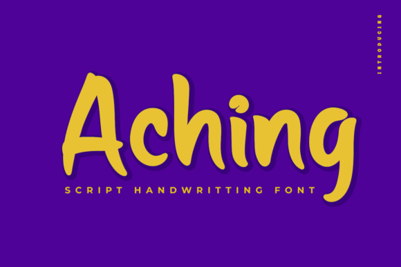 Aching Font: Chic Handwritten Style for Joyful Designs