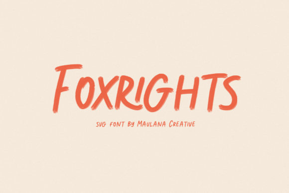 Foxrights: The Brushed Handwritten Font