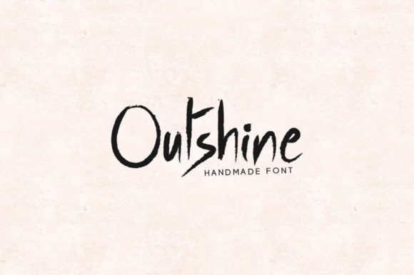 Outshine: Strategic Application of a Brushed Handwritten Font in Modern Branding
