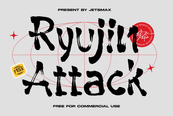 Ryujin Attack: Elevating Visual Identity with Bold, Brushed Typography