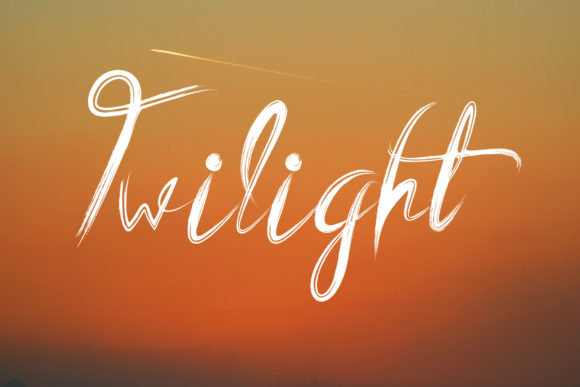 Twilight: Elevating Design with Elegant Brushed Script Typography